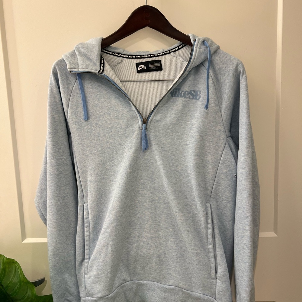 Nike Zip-Up Light Blue Sweater
